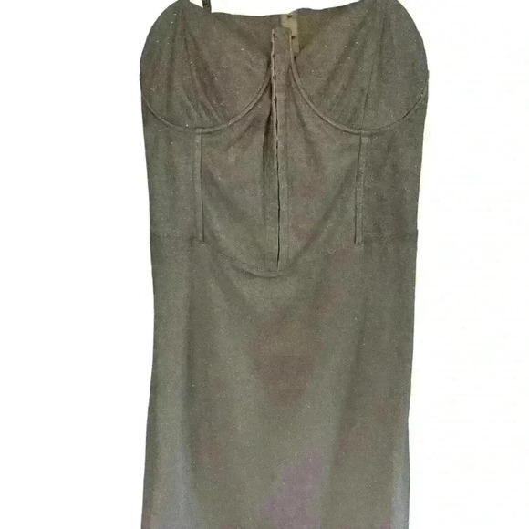 ASOS Design Petite glitter corset Dress With Underwire Mini Cami Dress In Silver - Picture 9 of 10